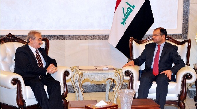 السيد الرئيس مع السفير الصربي في العراق راديساف بيتروفيج 30-9-2014