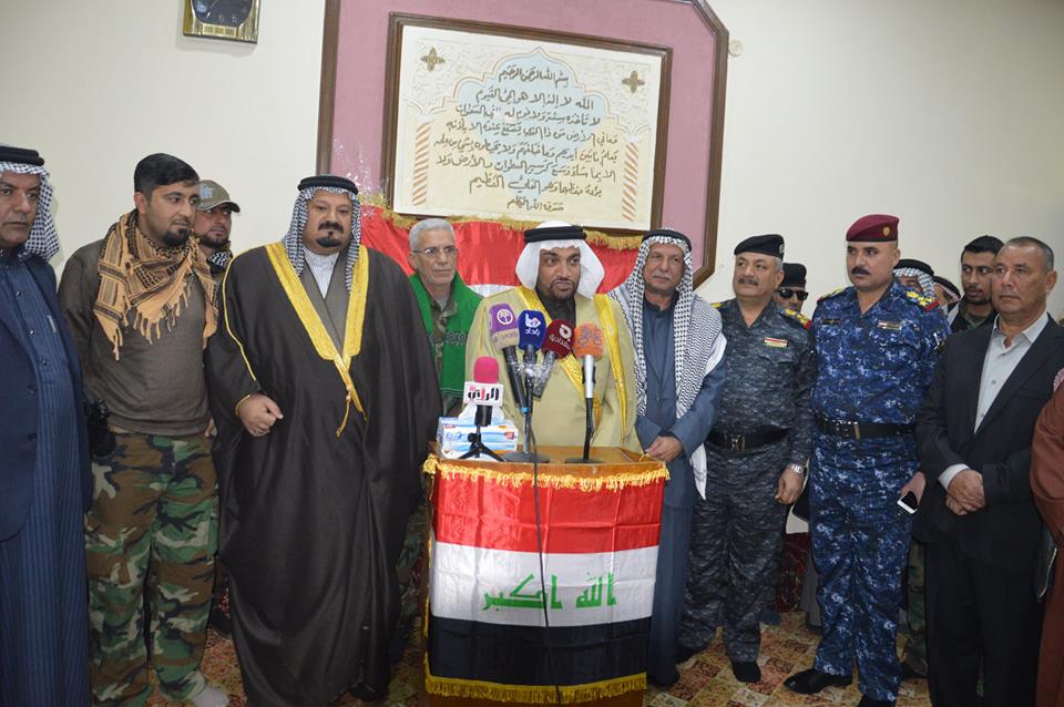 الجبارة : دماء الجنوب والفرات الأوسط مع أبناء صلاح الدين حررت المحافظة من براثن الإرهاب